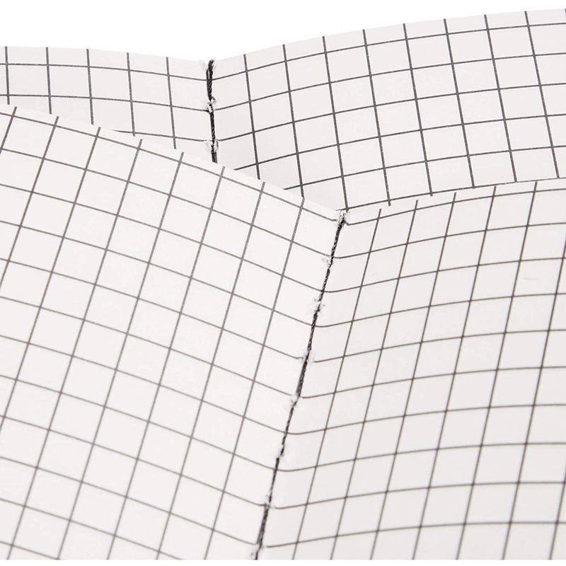 Paper Junkie 12 Pack Black Kraft Notebook Journals with Graph Paper (5.5 x 8 Inches)