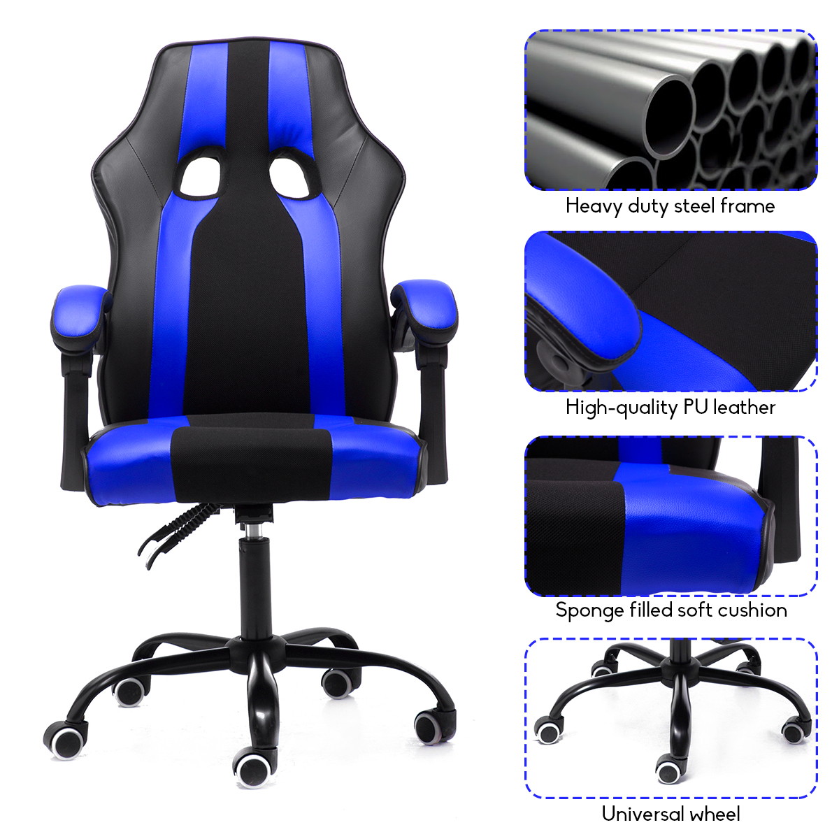 Office Chair Executive Racing Gaming Swivel Leather Sport Computer Chair Recline
