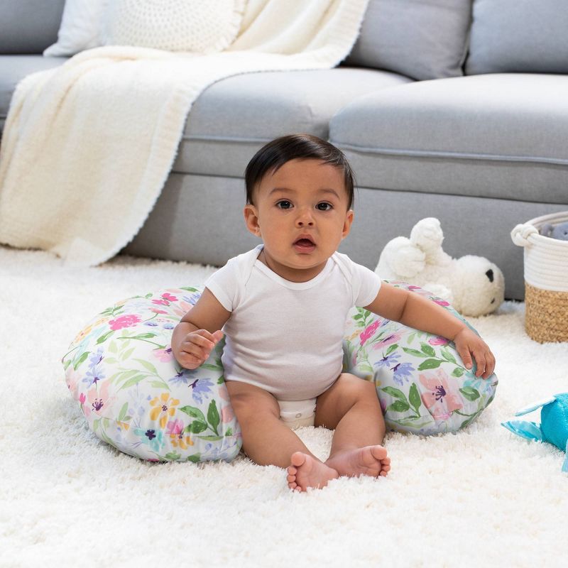 Boppy Original Feeding and Infant Support Pillow - Colorful Watercolor Flowers