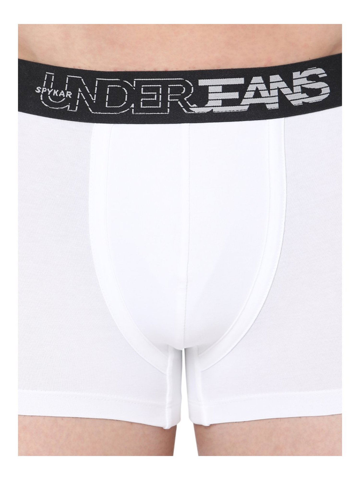 UnderJeans by Spykar White Cotton Trunks