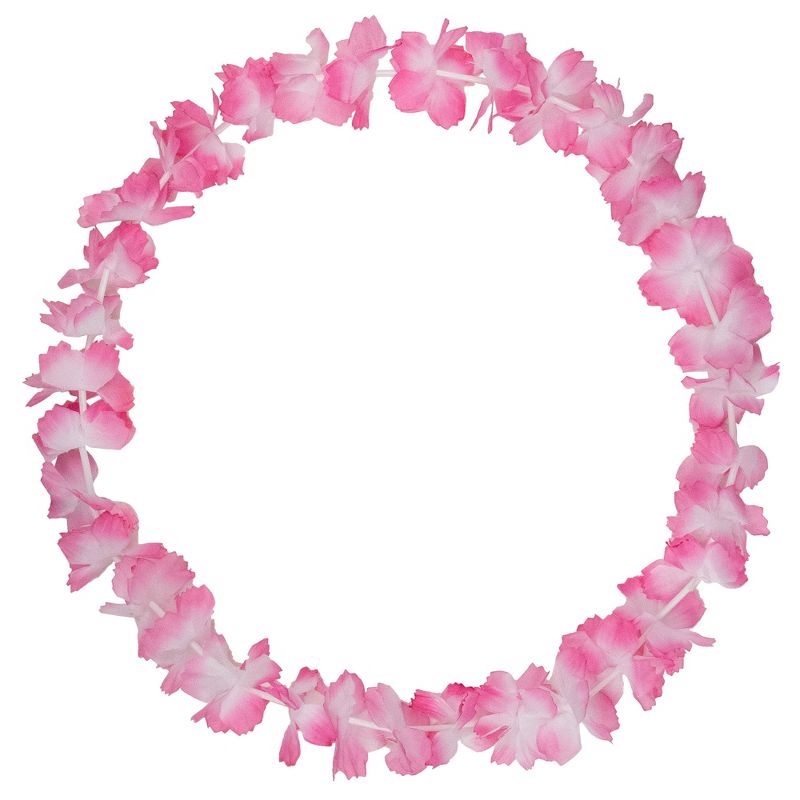 Northlight 18" Pink and white 2 Flower Halloween Lei Costume Accessory