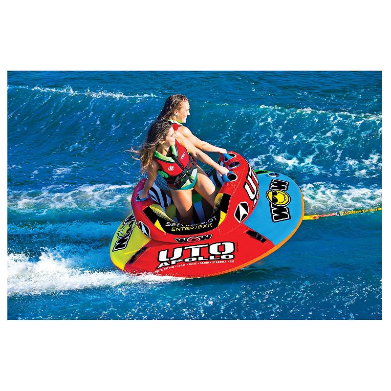 WOW World of Watersports 1-2 Rider UTO Apollo Towable with Secure Standing Kneeling or Sitting Cockpit and Hover Bottom Design
