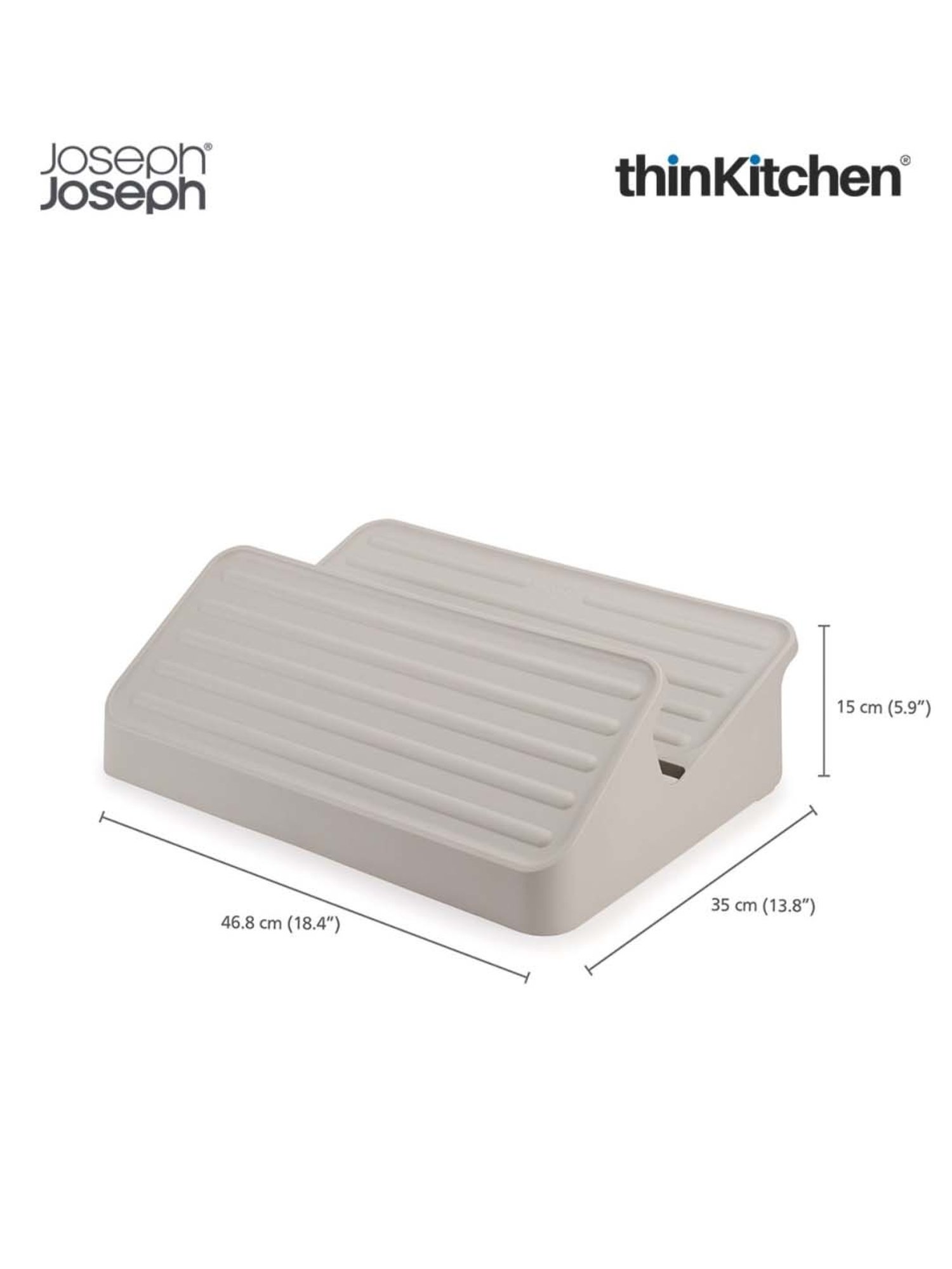 Joseph Joseph Ecru Polypropylene Shoe-In Large Space-Saving Shoe Rack