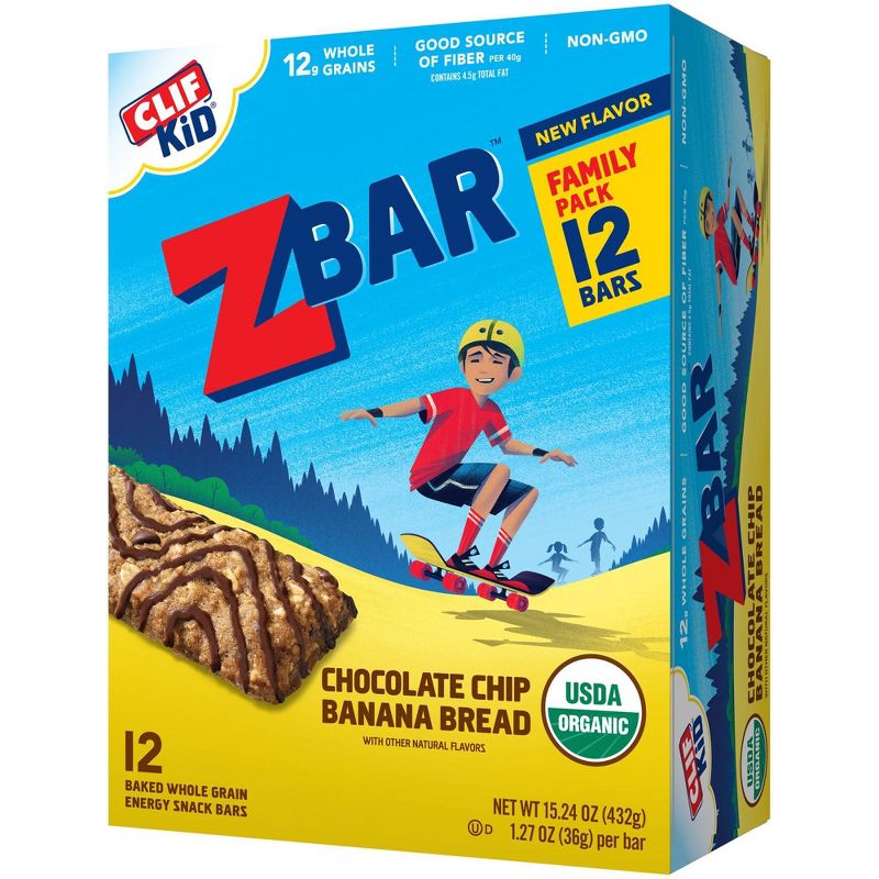 CLIF Kid ZBAR Chocolate Chip Banana Bread - 12ct