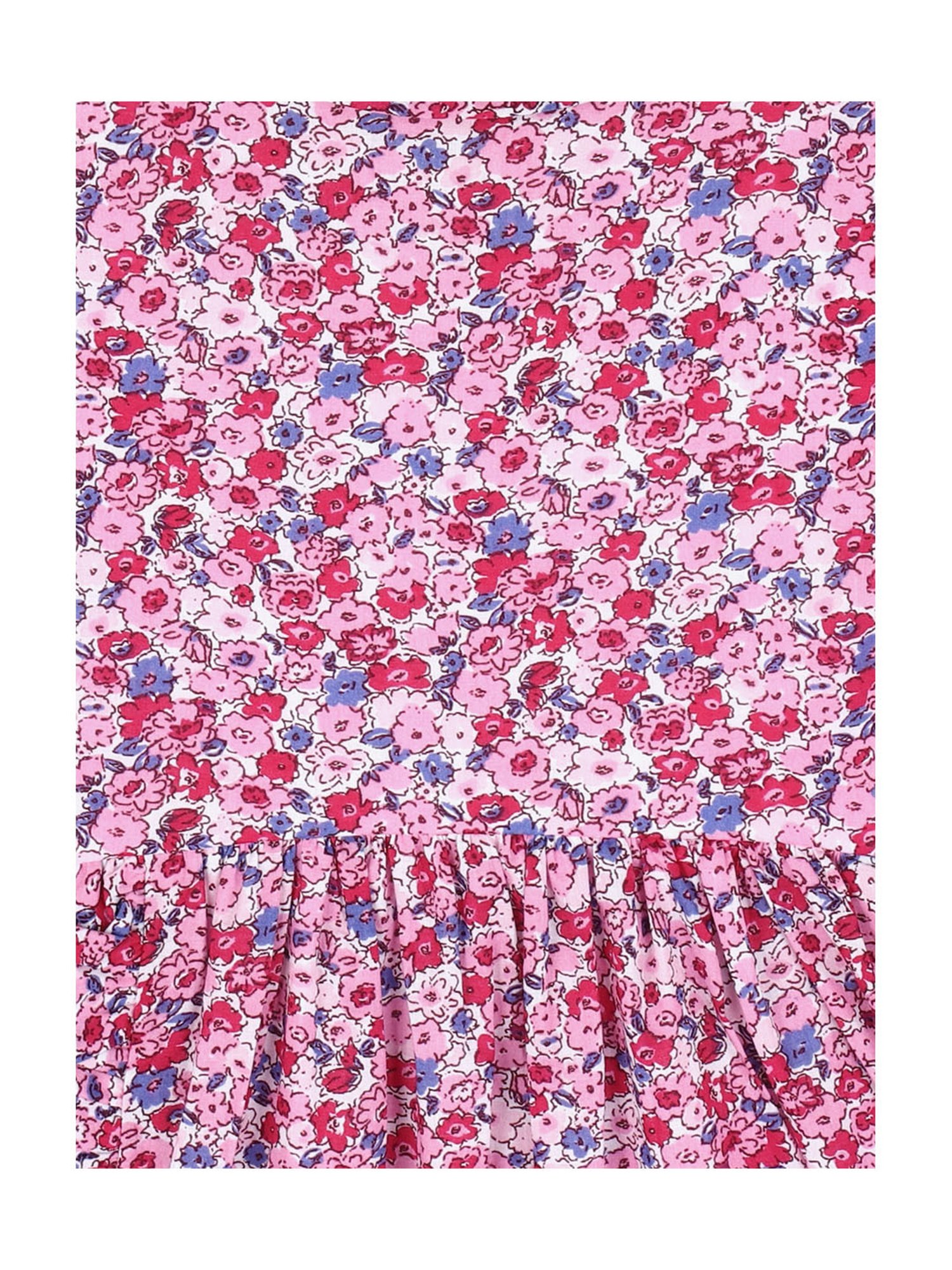 Peter England Kids Pink Floral Print Full Sleeves Dress