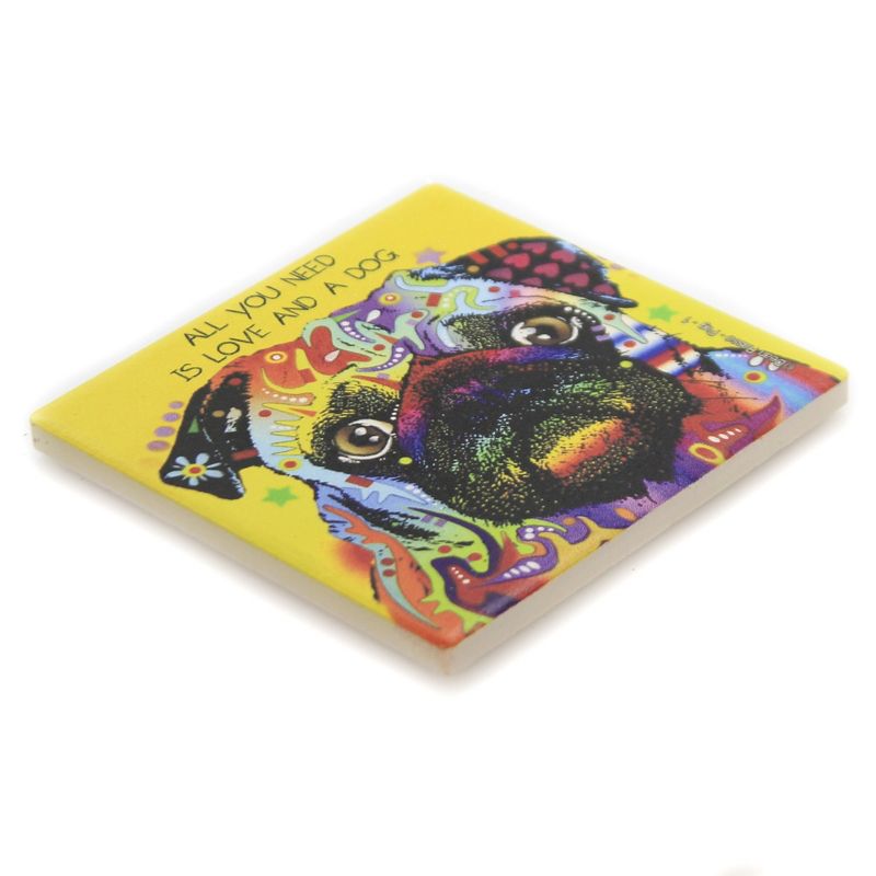 Animal 4.0" Pug Coaster Absorbent Sjt Enterprises  -  Coasters