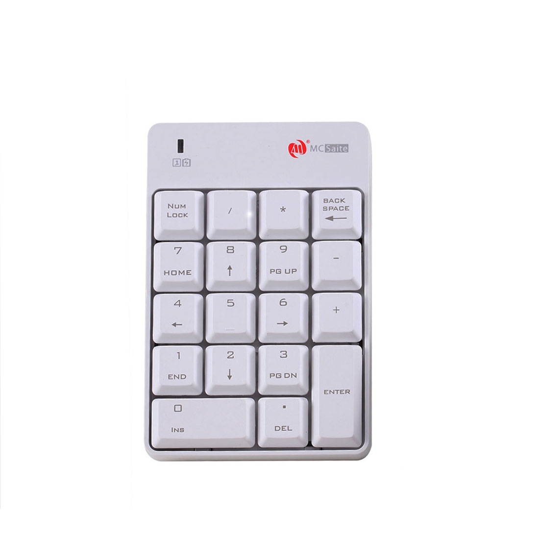 SK-51AG 2 in 1 2.4G USB Numeric Wireless Keyboard  & Mini Calculator Laptop Desktop PC(White)