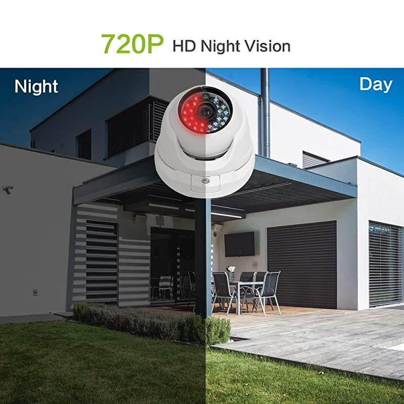Home Security Camera System 4CH CCTV 720P HDMI AHD DVR Recorder 4PCS 10 MP IR OutdoorIndoor Dome IP Security Camera Night Vision 1200 TVL Surveillance Kit