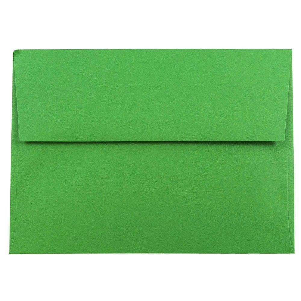 JAM PAPER A7 Colored Invitation Envelopes - 5 1/4 x 7 1/4 - Green Recycled - Bulk 250/Box