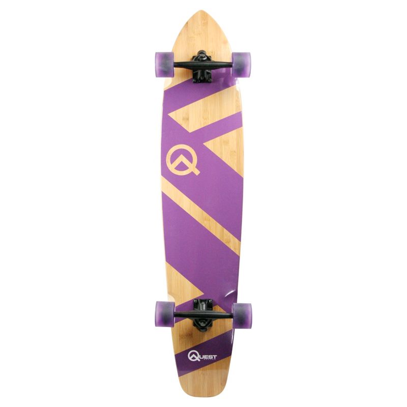 Quest Super Cruiser 44" Longboard Skateboard - Purple/Wood
