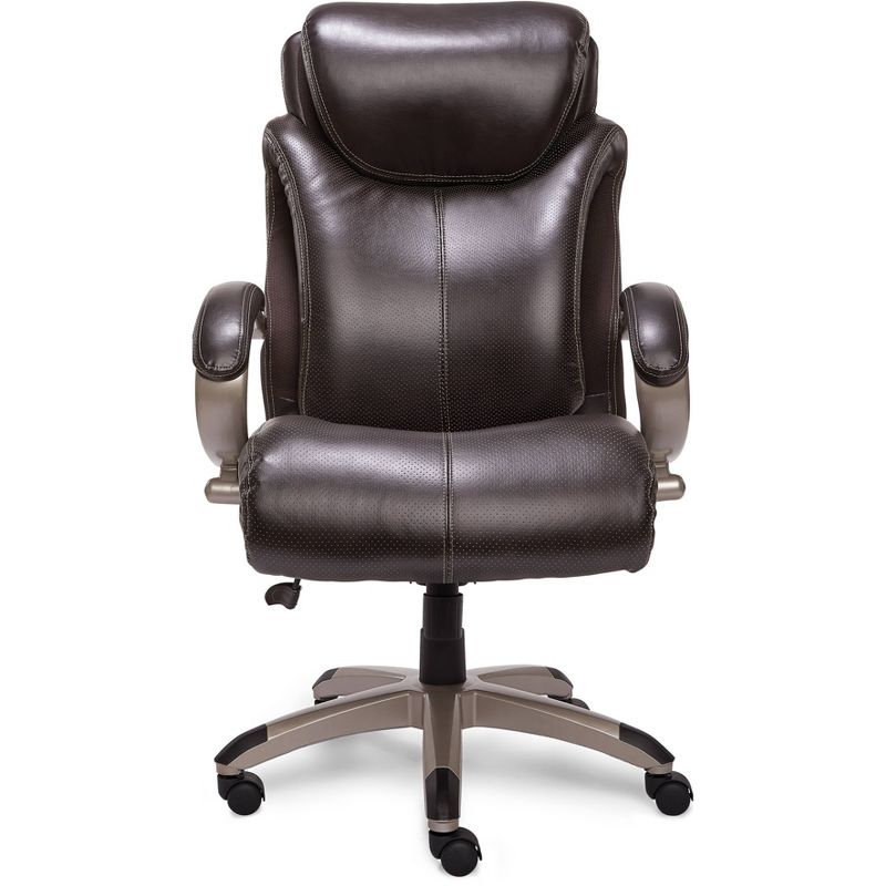 AIR Health & Wellness Big & Tall Executive Chair Brown Leather - Serta