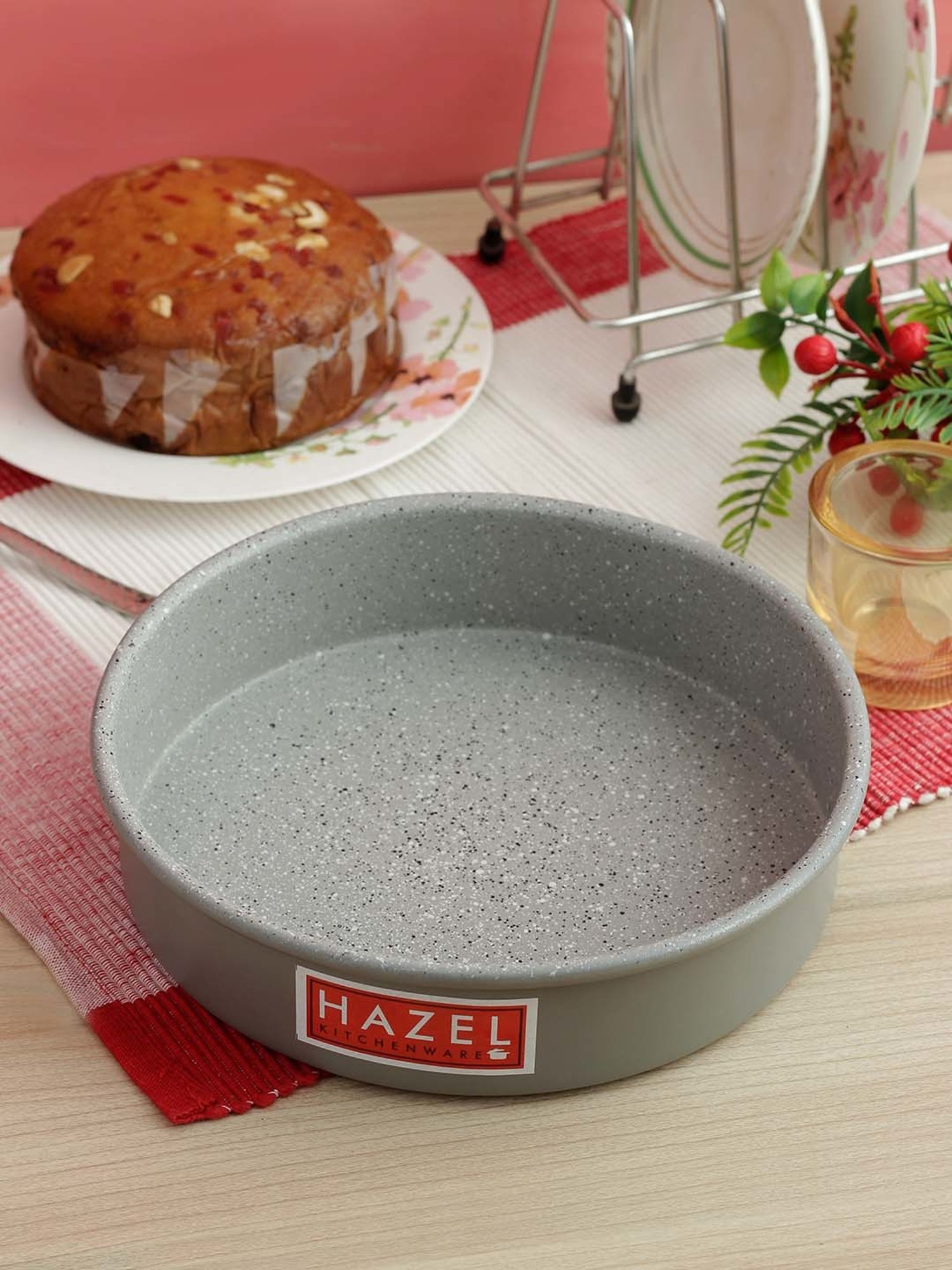 HAZEL Grey Aluminium 21.3 cm Non-Stick Cake Mould (2 L) - Set of 1