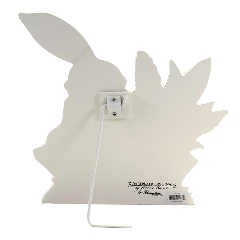 Easter 8.5" Bunny In Basket Dummy Board Colored Egg Vintage Glittered  -  Decorative Figurines