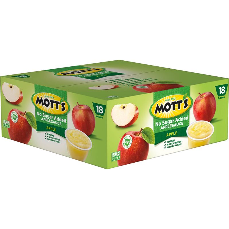Mott's No Sugar Added Applesauce - 18ct
