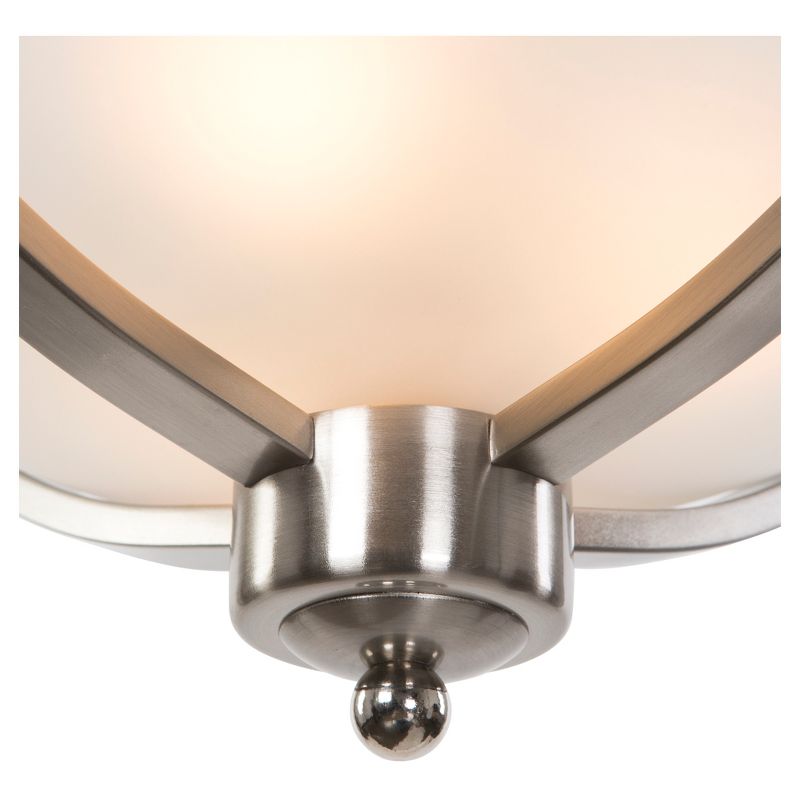 Yosemite Three Lights Bowl Chandelier Satin Steel