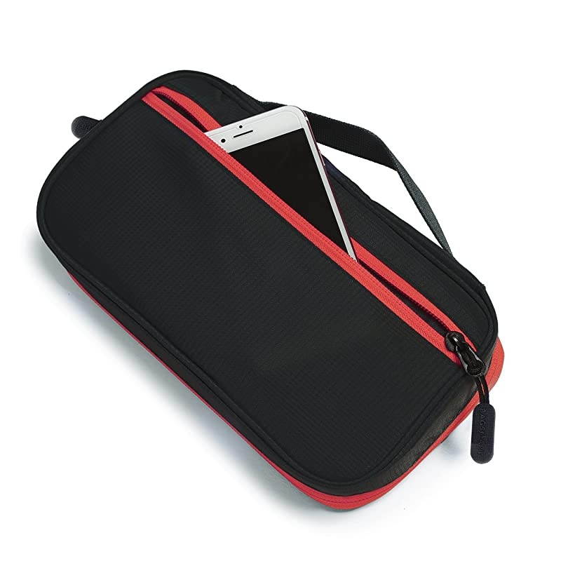 Electronic Organizer Travel Cable Organizer Bag Portable Electronic Accessories Bag for Cable USB Black