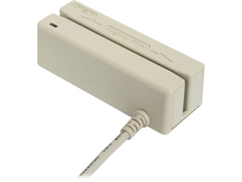 ID TECH IDMB-334133 MiniMag II Card Reader (White) &ndash; USB &ndash; Keyboard Emulation, Track 1, 2, 3