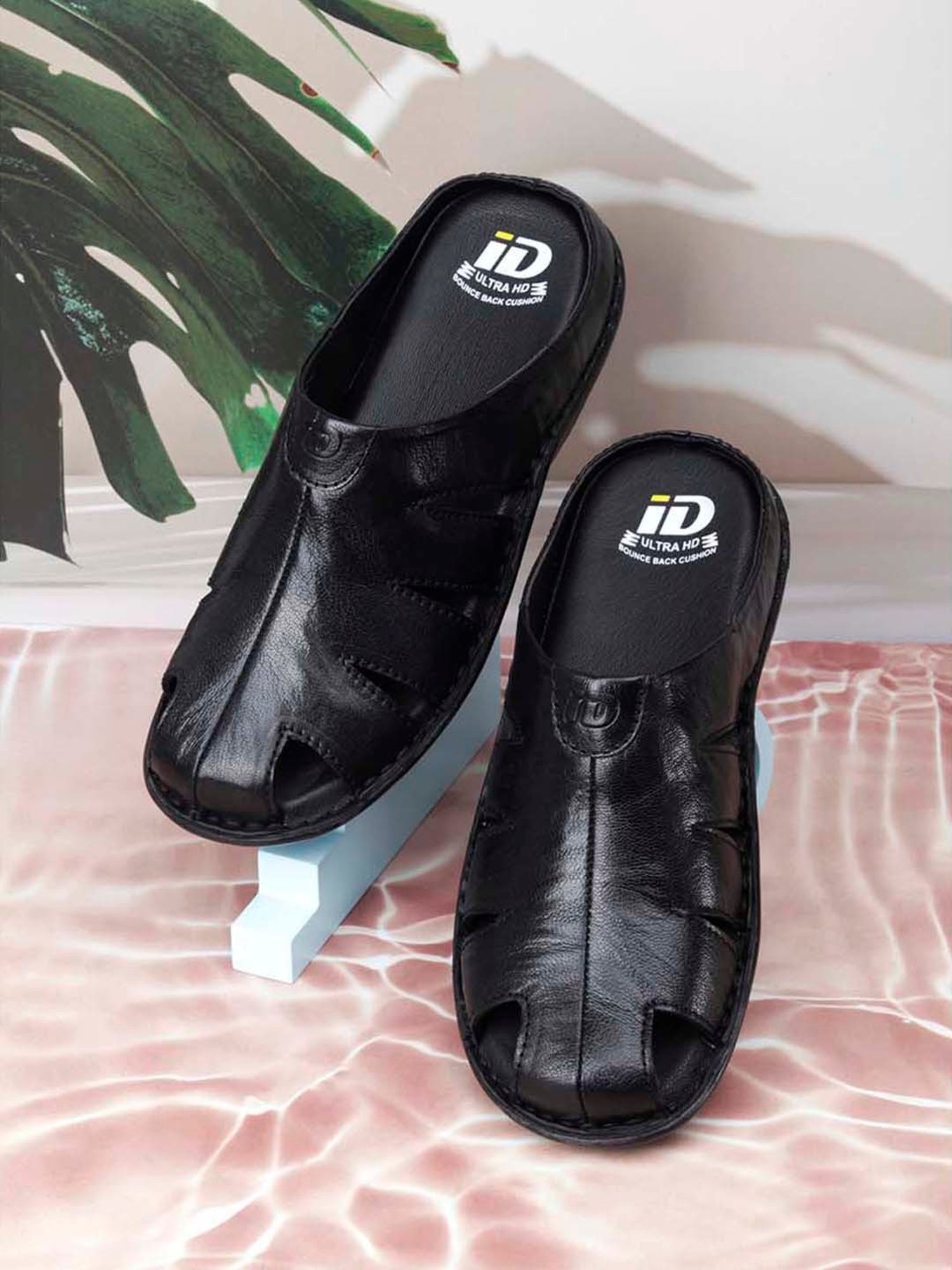 ID Men's Black Mule Shoes