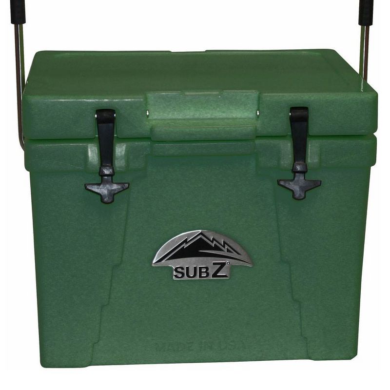Sub Z 23 Quart Double Wall Insulated Portable Cooler with Handle, Forest Green