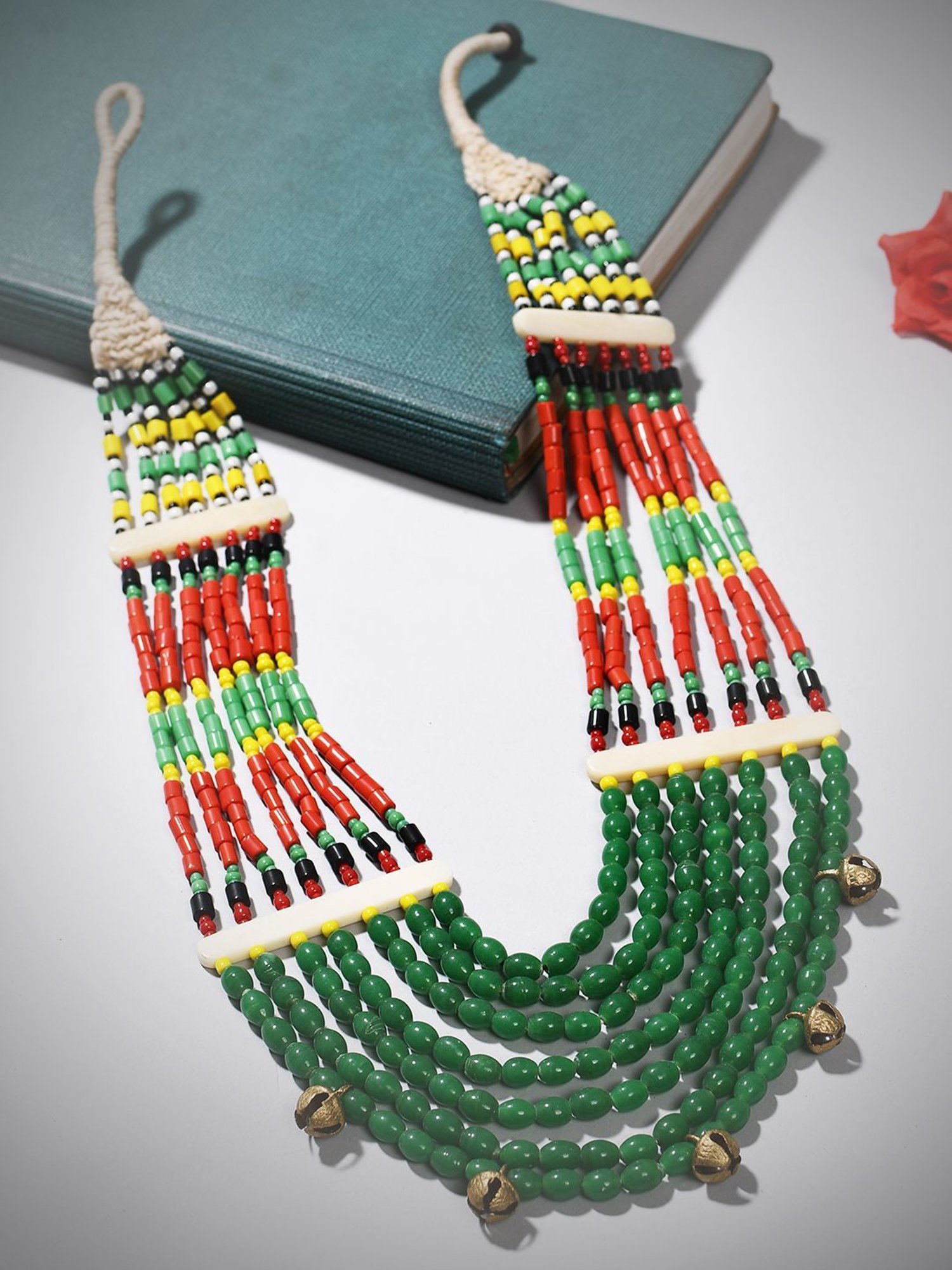 Imli Street Multicolor Vintage Naga Beaded Tribal Necklace