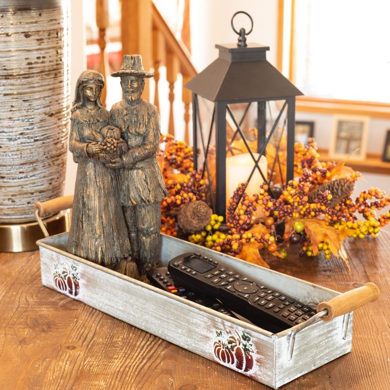 Rite Lite 11.75" Shabbat Candles Drip Rectangular Tray - Blue/Yellow