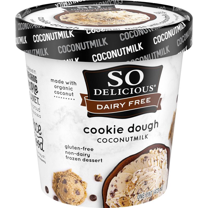 So Delicious Dairy Free Coconut Milk Frozen Dessert Cookie Dough - 16oz