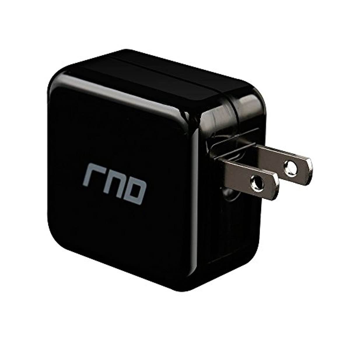 RND QC3.0 Quick Charge Compatible USB AC/Wall Charger (QC2.0 Compatible) with Foldable Plug Google (Pixel, XL), Samsung Galaxy (S10, S10 Plus, S10e, S9, S9 Plus, S8, S8 Plus, Note), LG, More (Black)