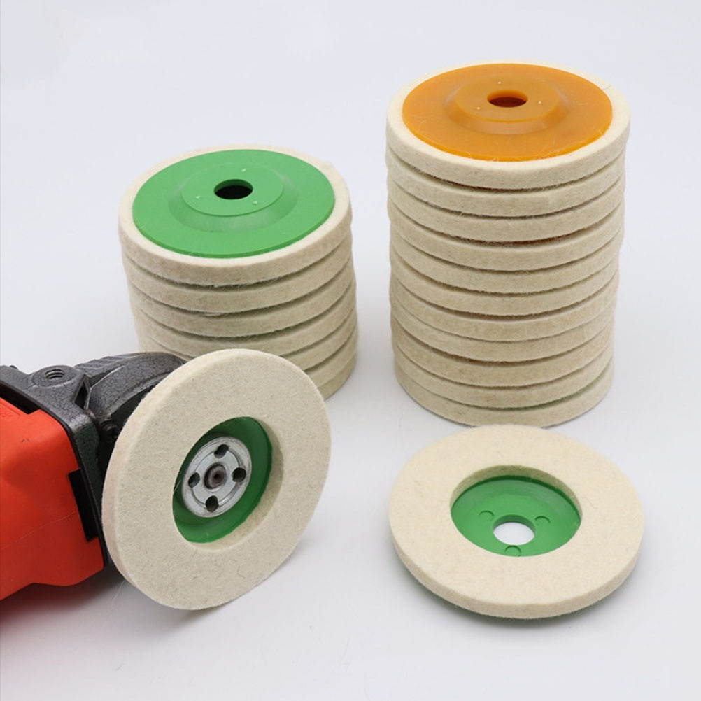 10pcs Wool Felt Grinding Wheel Pad Marble Polishing Disc Buffer Polisher Tools