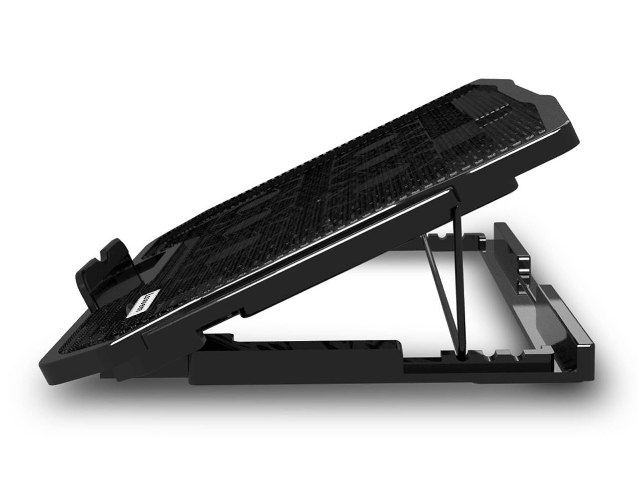 Lsxvern Laptop Cooling Pad, 6-Fan Notebook Laptop Cooler Cooling Pad with LED Lights, Dual 2.0 USB Ports, Suitable for 12-17 Inch Laptops