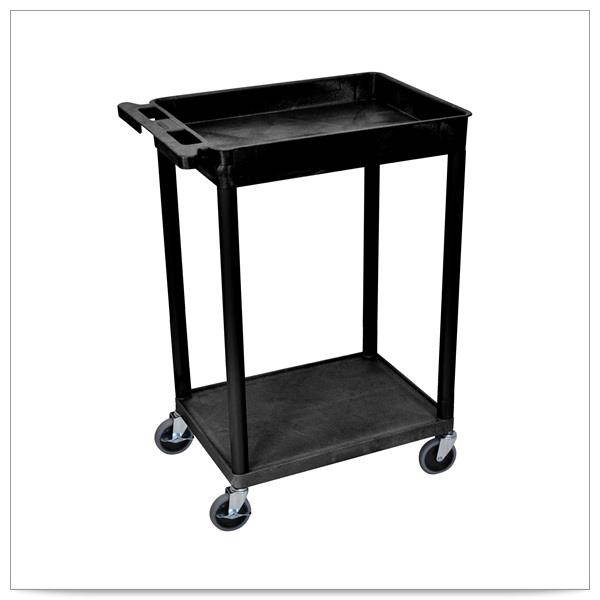 Luxor Stc12-B 2 Shelf Tub Cart