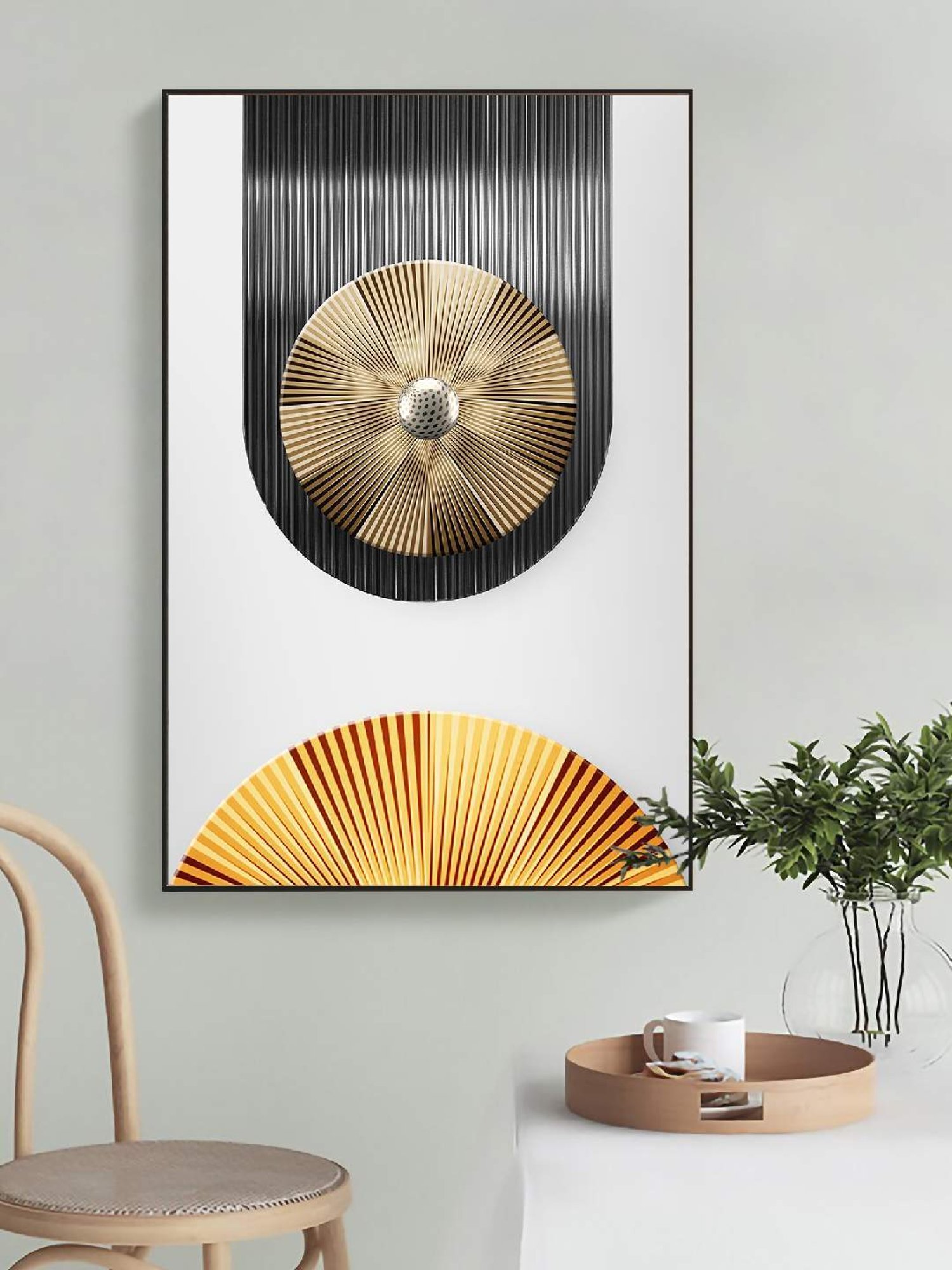 Art Street Printed Black Cotton Canvas Wall Art