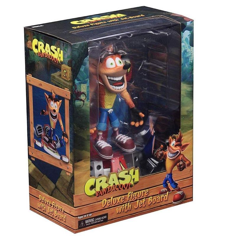 Neca Crash Bandicoot 5.5-Inch Crash w/ Jet Board Deluxe Action Figure