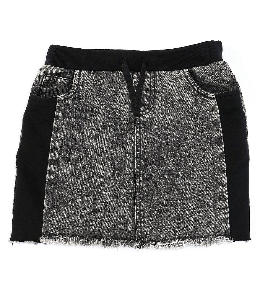 I.N. Girl Big Girls 7-16 Button-Front Denim A-Line Skirt