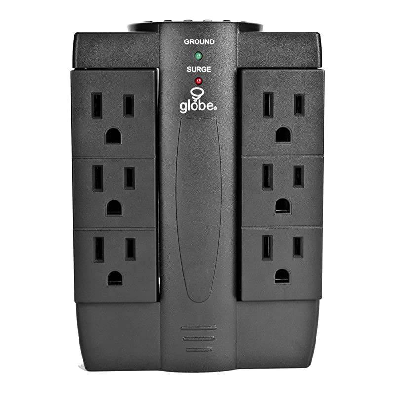 7792001 Wall Tap, 6 Outlet, Black