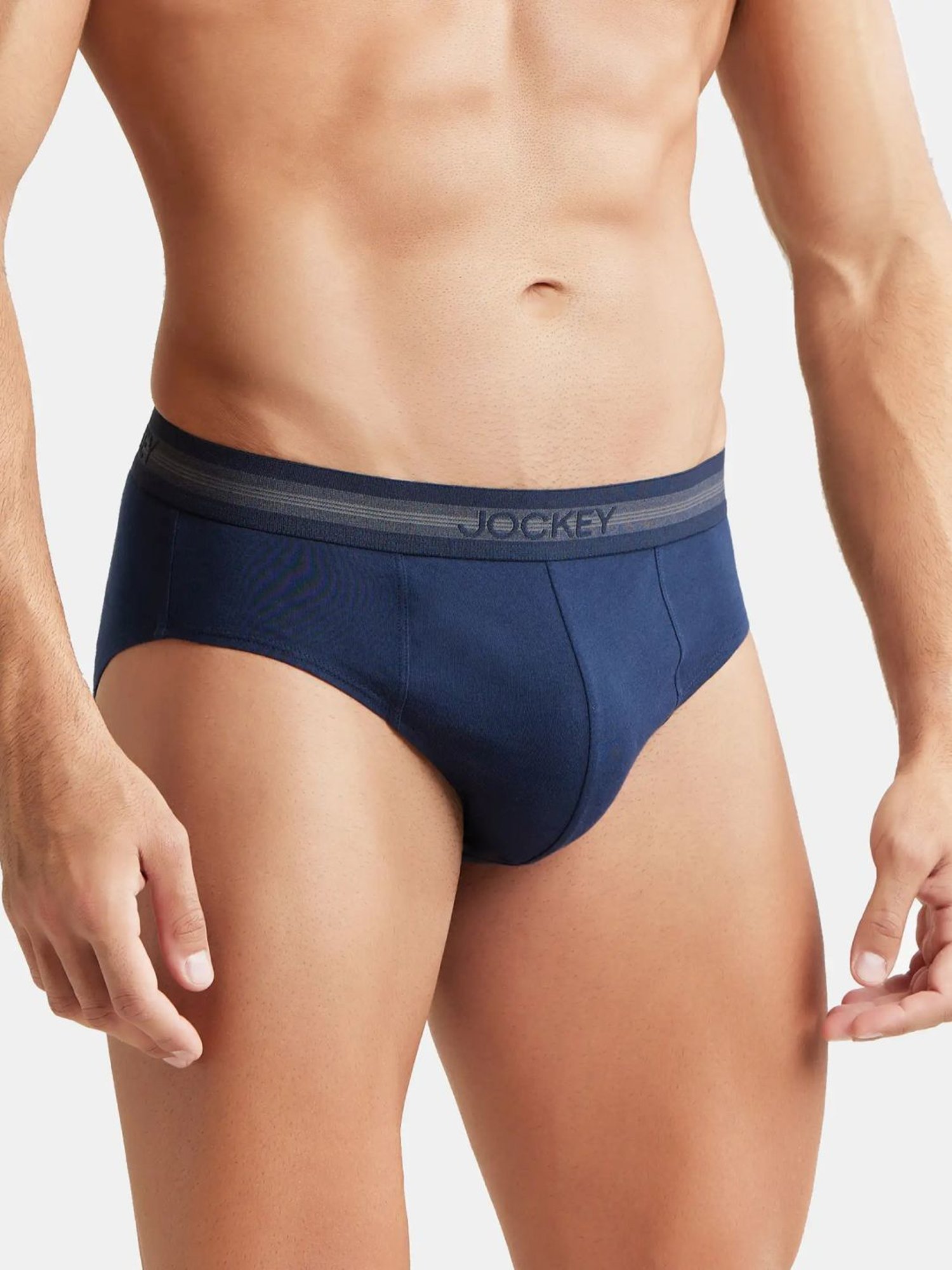 Jockey 1010 Dark Blue Super Combed Cotton Briefs with Stay Fresh Properties