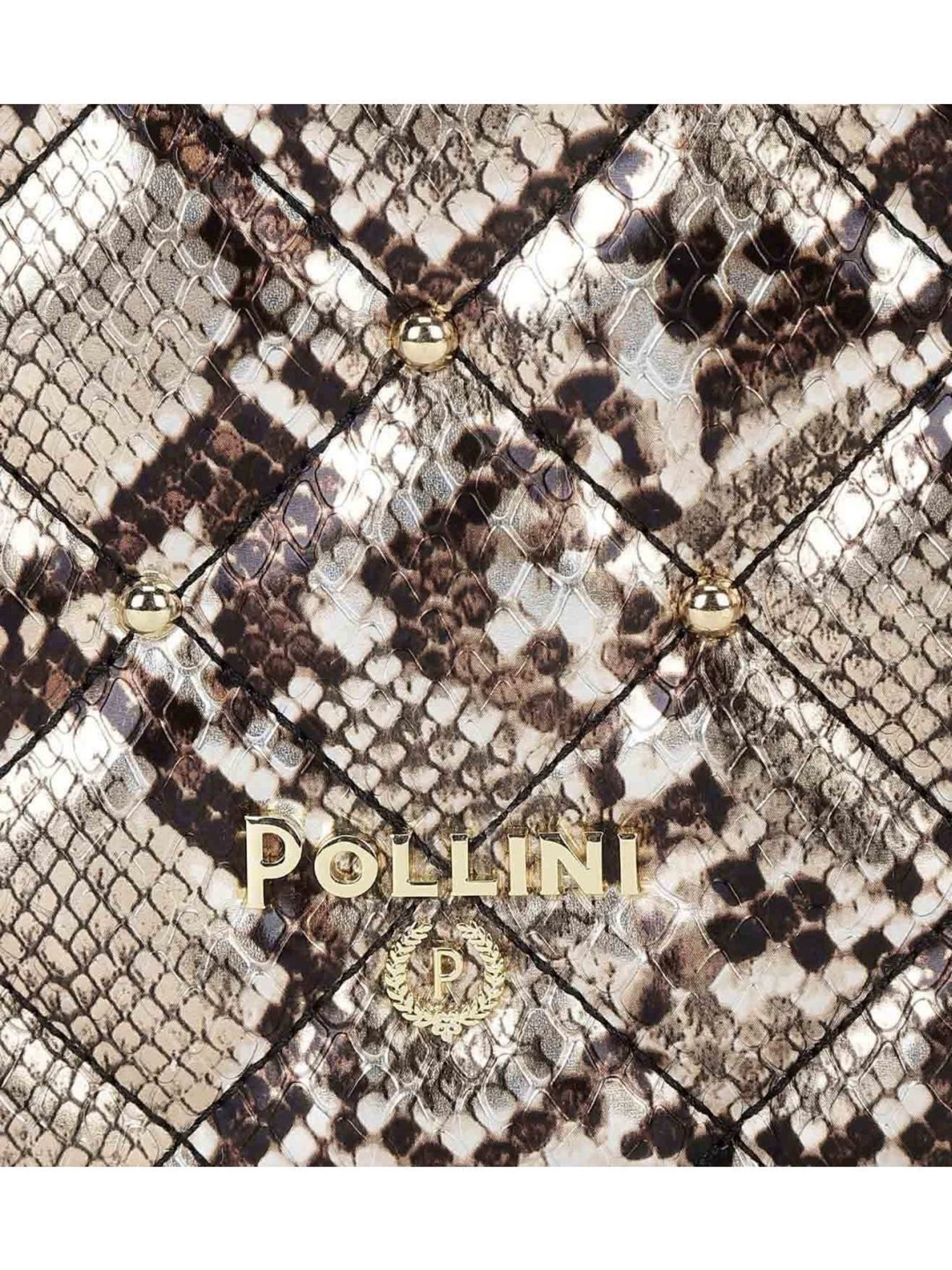 Pollini Brown Soft Animal Effect Small Cross Body Bag