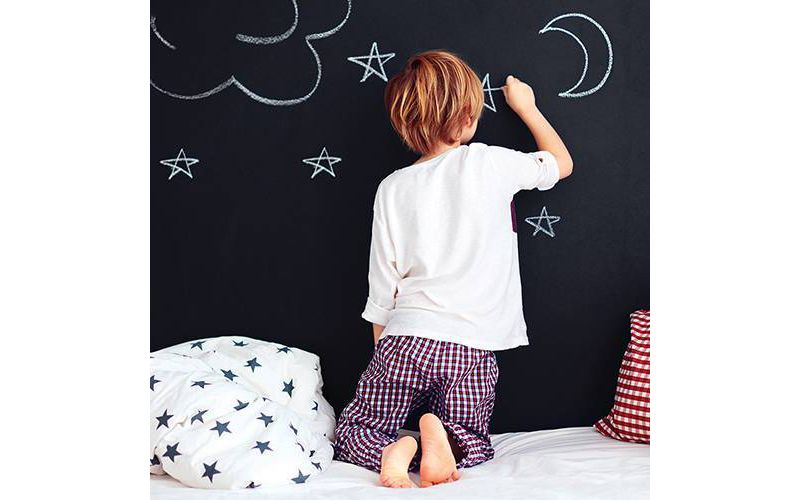 Tempaper Chalkboard Peel and Stick Wallpaper Black