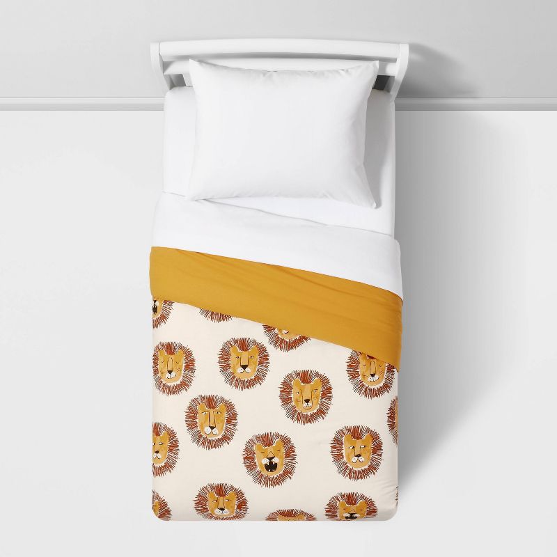 Toddler Lions Cotton Comforter Yellow - Pillowfort™