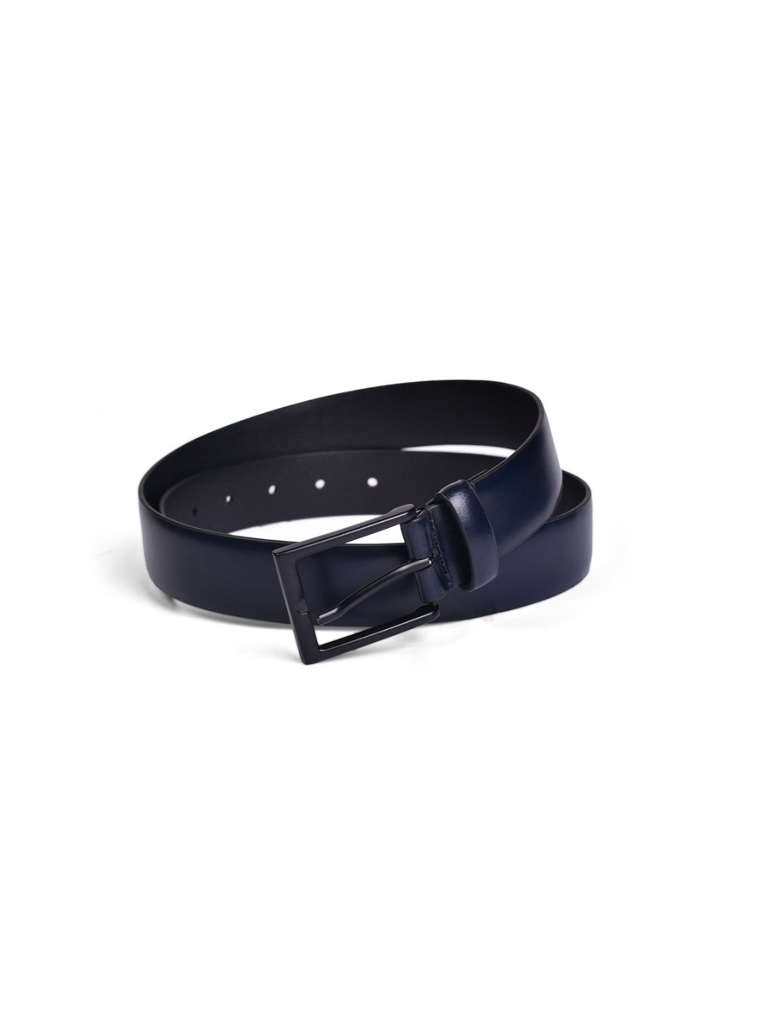 BELWABA Navy Blue Formal Leather Belt for Men