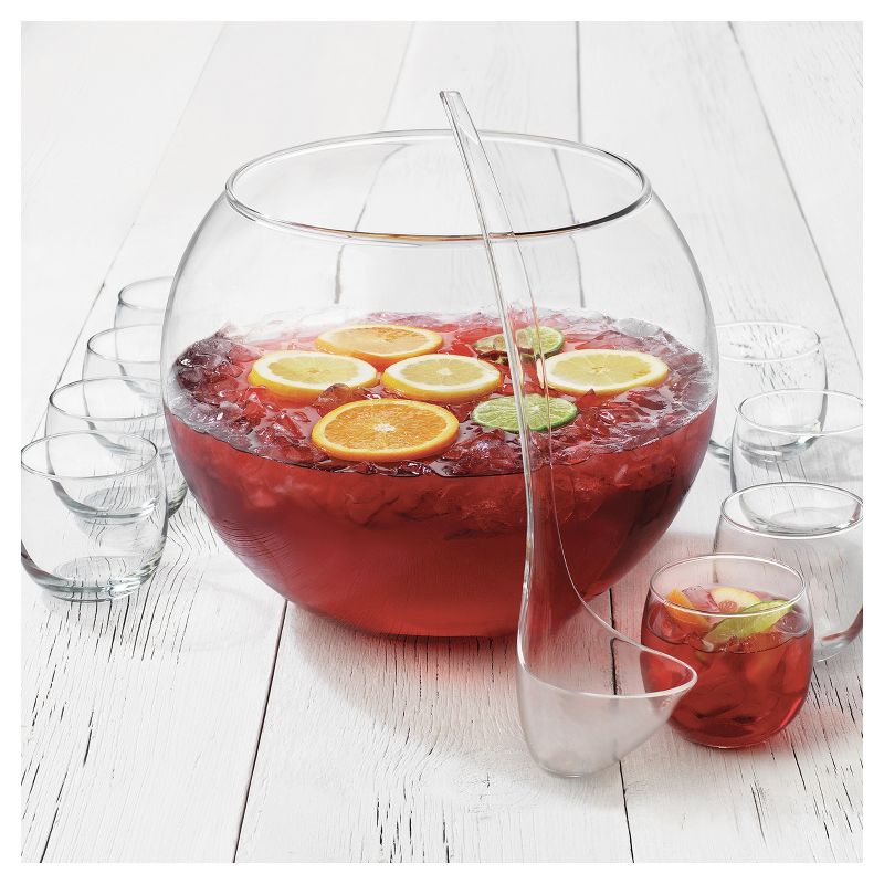 Libbey Selena 10pc Glass Punch Bowl and Glasses Set