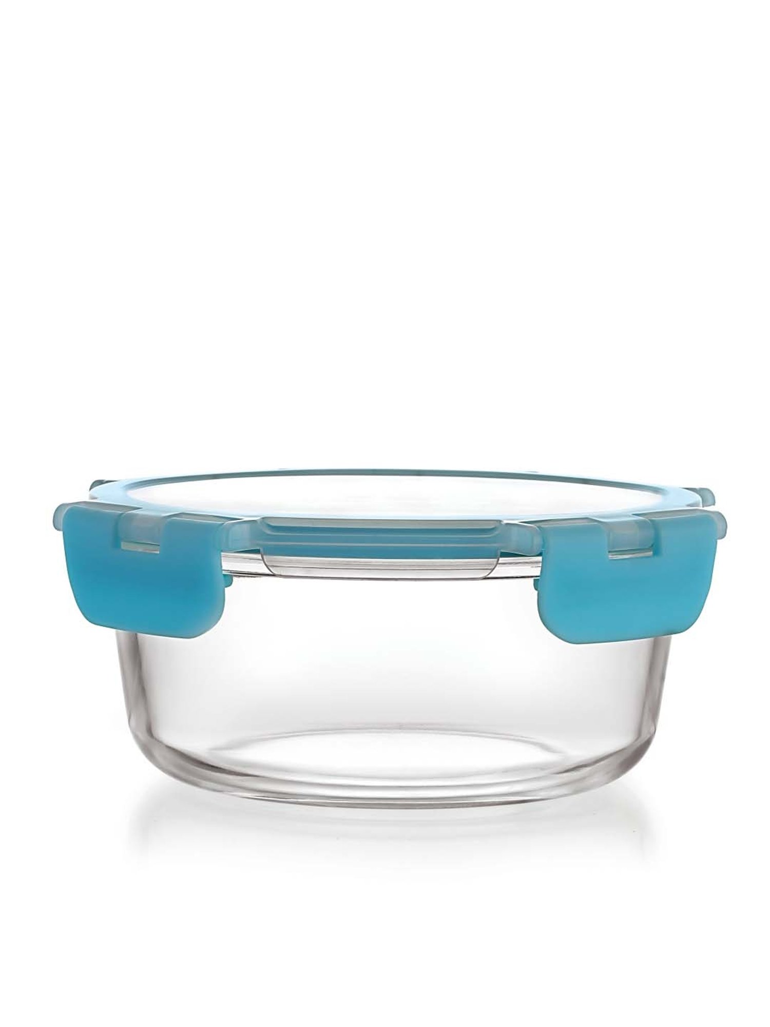 HAZEL Transparent Glass Round Airtight Container - Set of 2