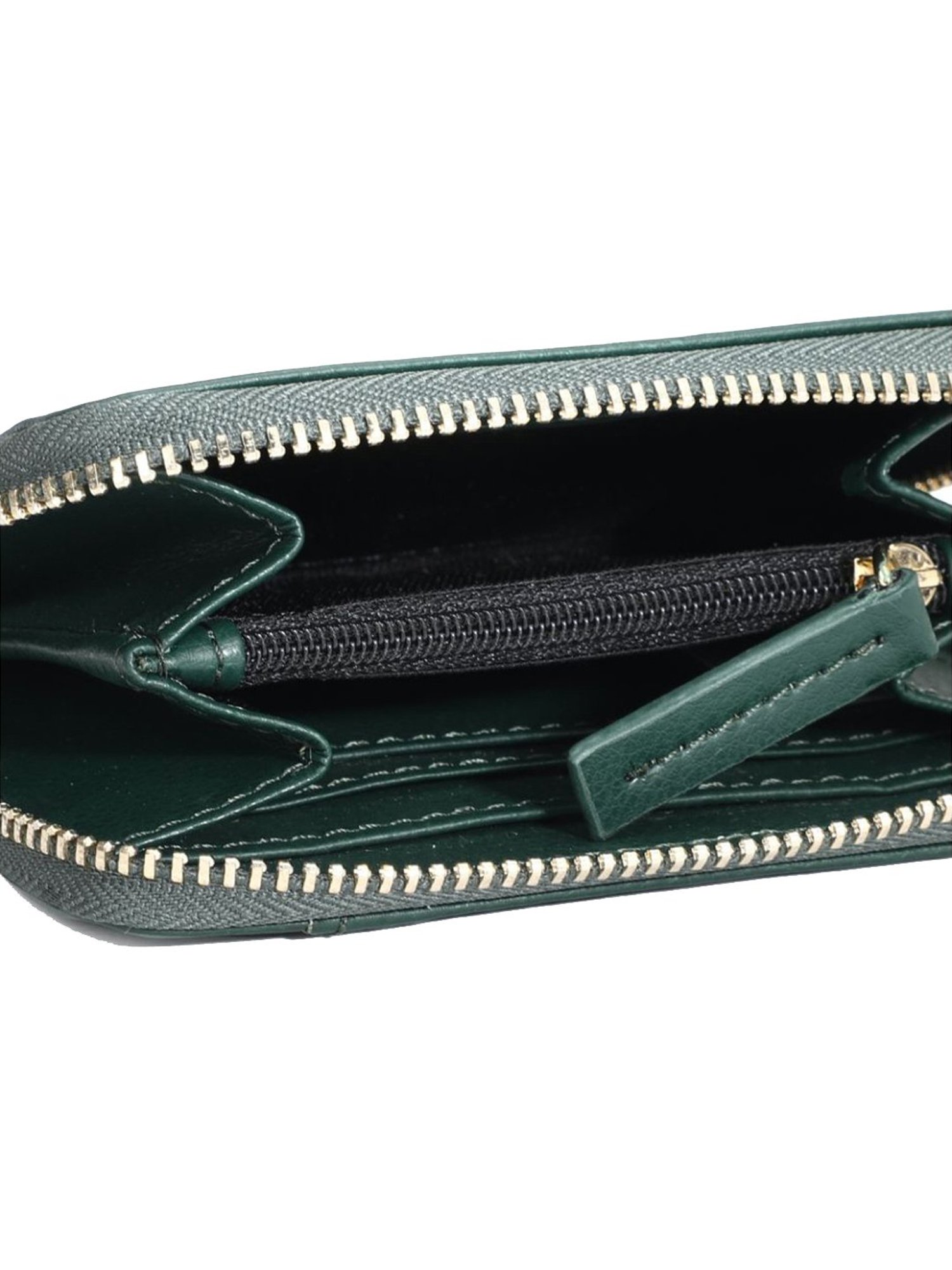Van Heusen Green Solid Zip Around Wallet for Women