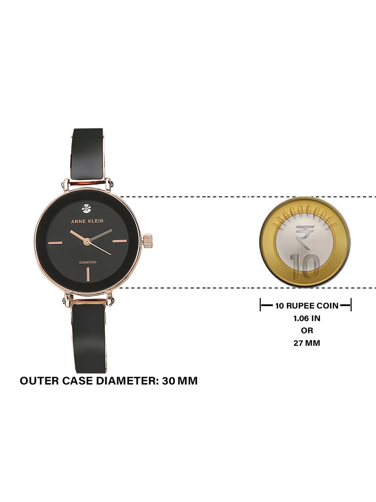 Anne Klein NDAKB3620BKST Analog Watch for Women