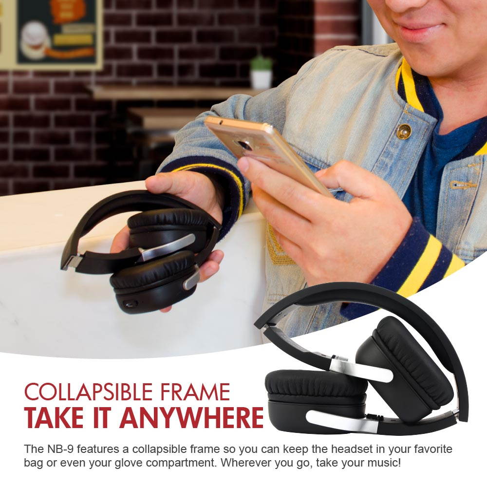 Viotek NB-9 Ultra Soft Sports Wireless Bluetooth Headphones -- Noise Cancelling Headset