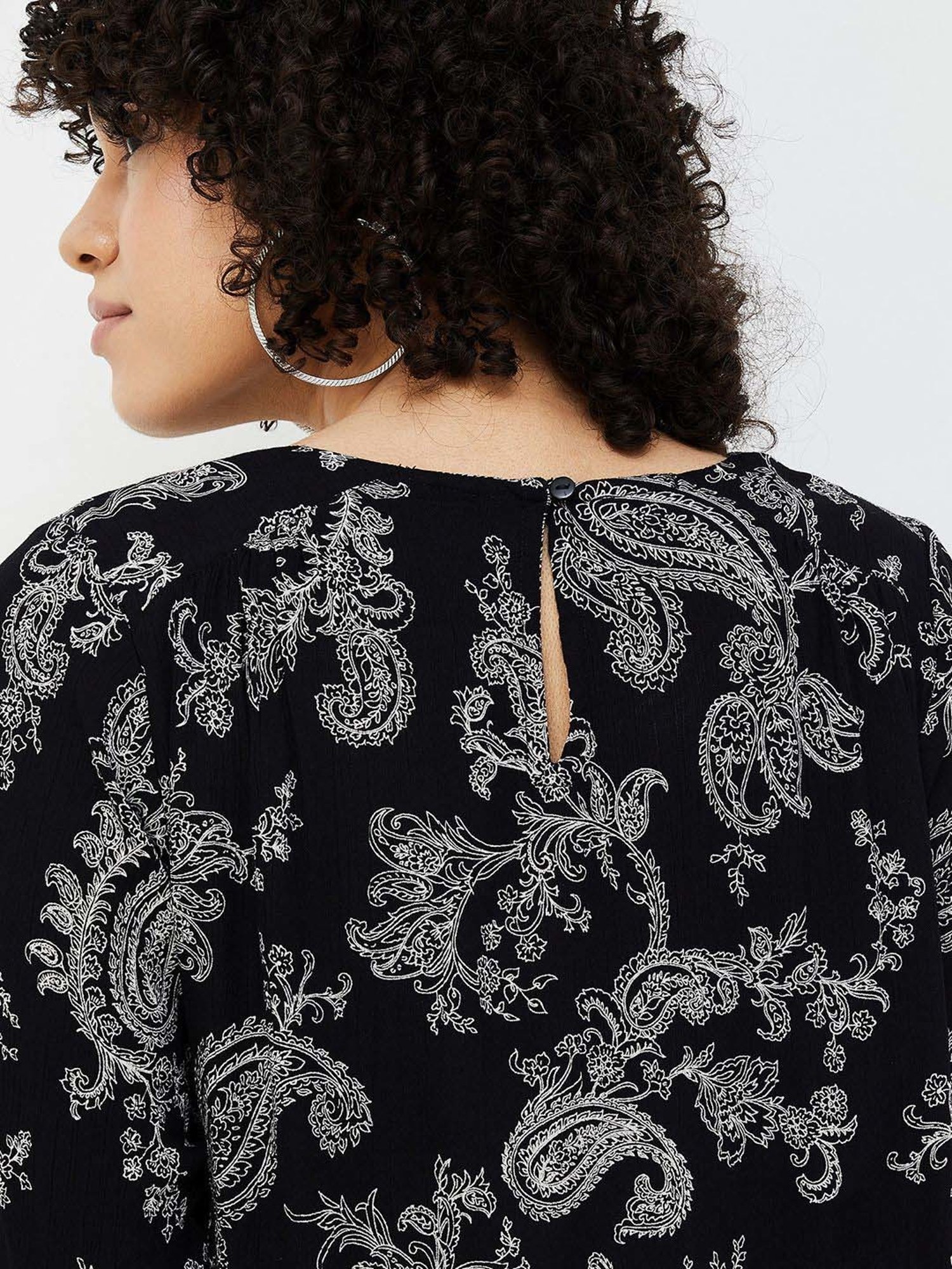 Fame Forever by Lifestyle Black Printed Top