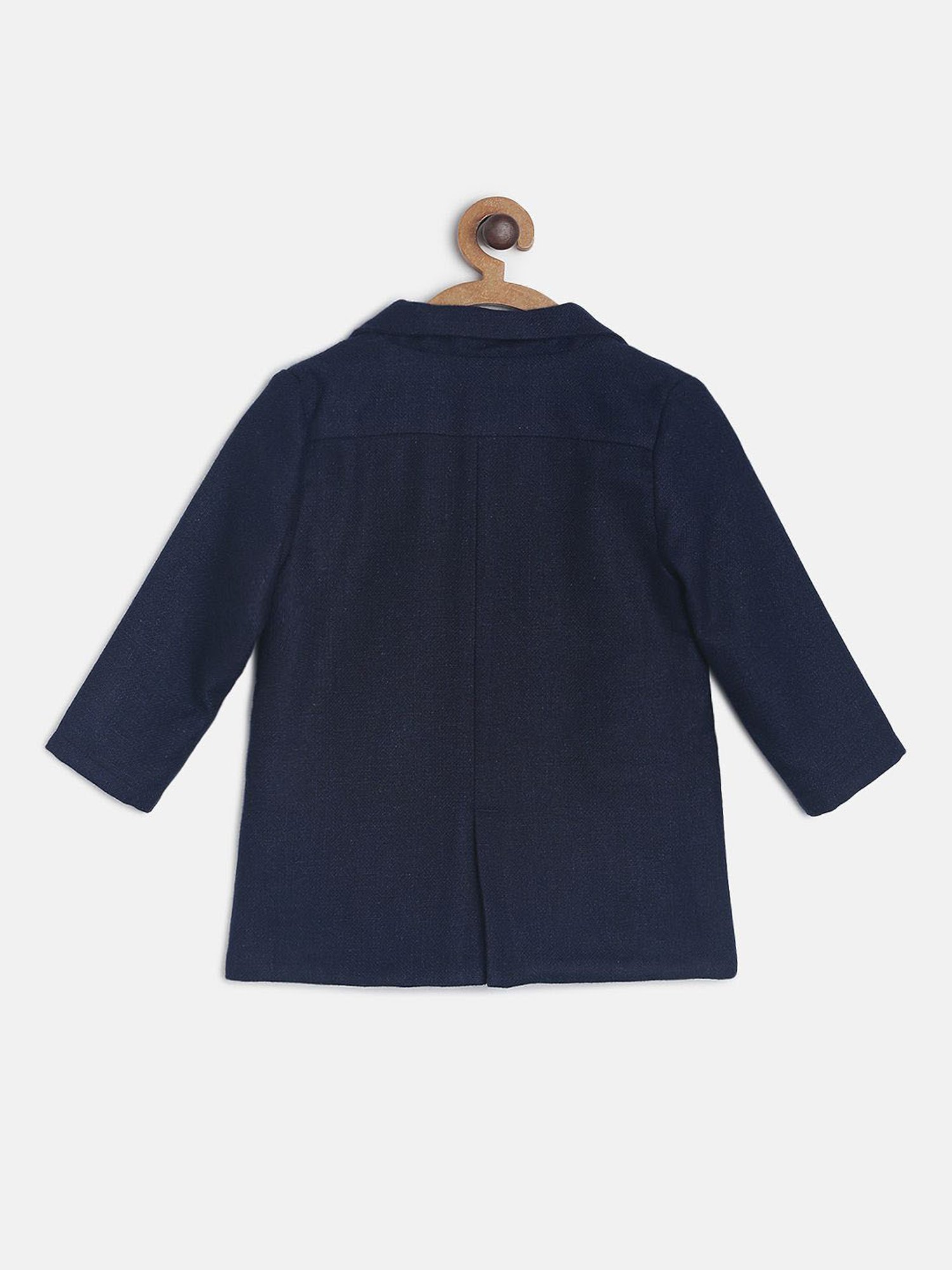 MINIKLUB Kids Navy Solid Full Sleeves Coat
