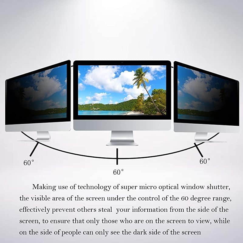 Inch Privacy Screen Filter for Desktop Computer Widescreen Monitor - Anti-Glare, Blocks 96% UV,Anti-Scratch with 16:10 Aspect Ratio