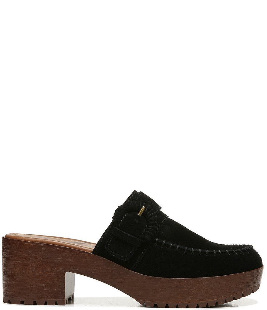 Zodiac Raine Suede Buckle Detail Block Heel Clogs