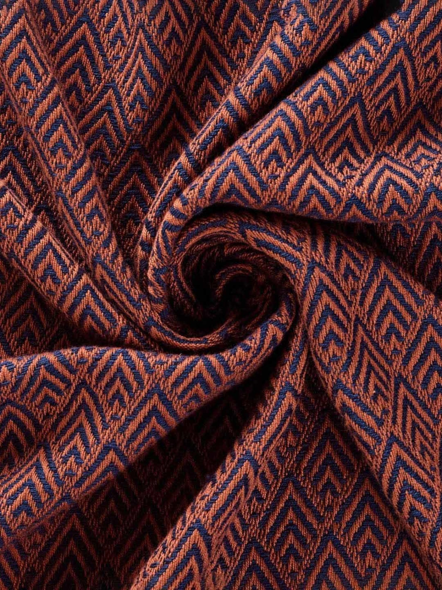 Fabindia Maroon & Blue Cotton 76 TC 190 GSM Kiara Table Cover - Set of 8