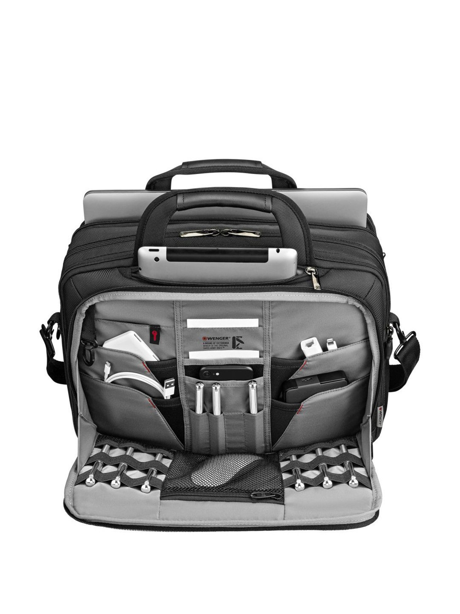 Wenger Black Polyester Medium Laptop Messenger Bag